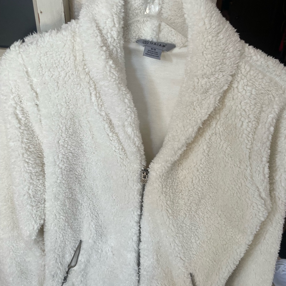 GAIAM Women's Cream Teddy Jacket